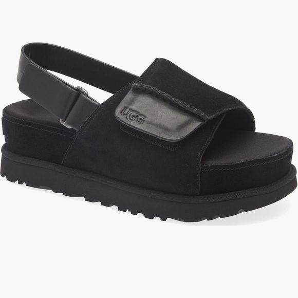 UGG Shoes - UGG GOLDENSTAR SLINGBACK PLATFORM SANDALS SUEDE